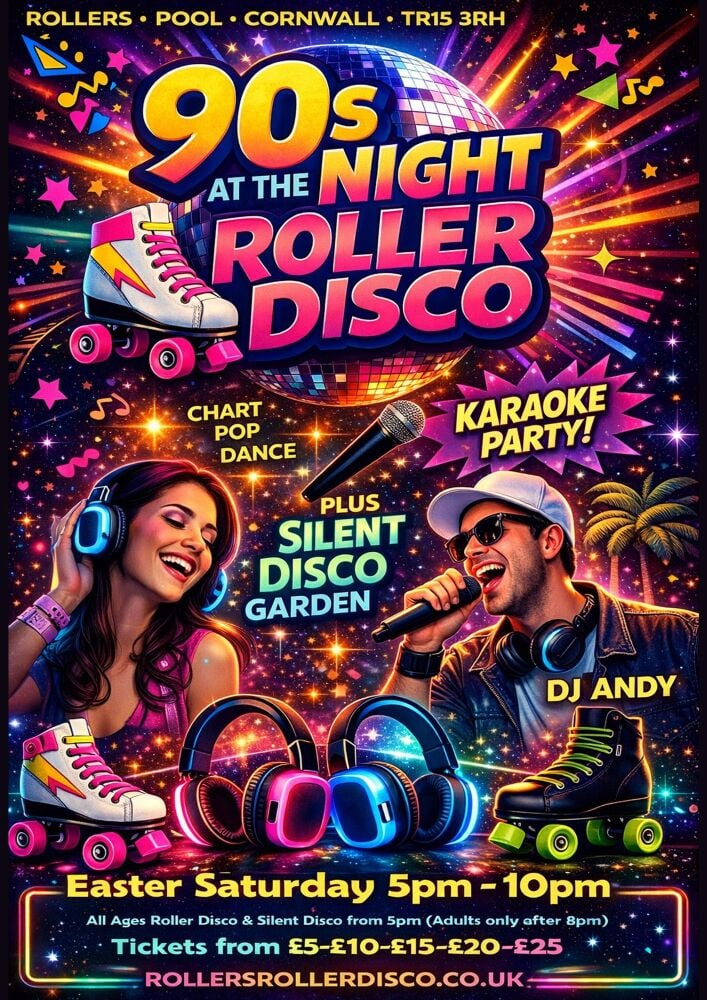 Easter Saturday Roller Disco, Silent Disco & Karaoke Easter Saturday Roller Disco, Silent Disco & Karaoke