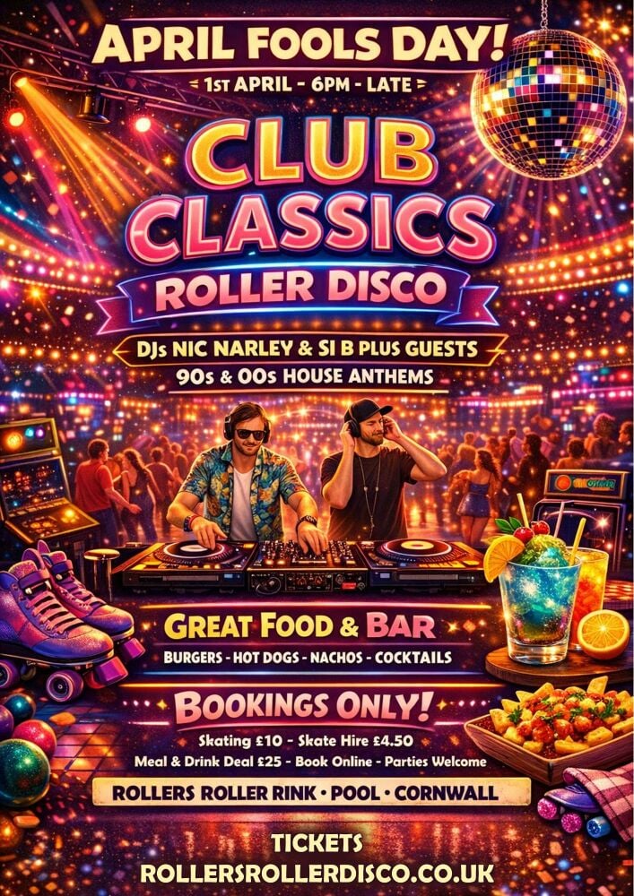 April Fools Day Roller Disco, Food and Bar April Fools Day Roller Disco, Food and Bar
