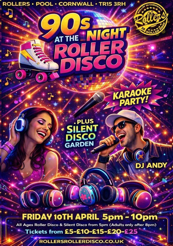 Friday 10th April, Roller Disco, Silent Disco & Karaoke Friday 10th April, Roller Disco, Silent Disco & Karaoke