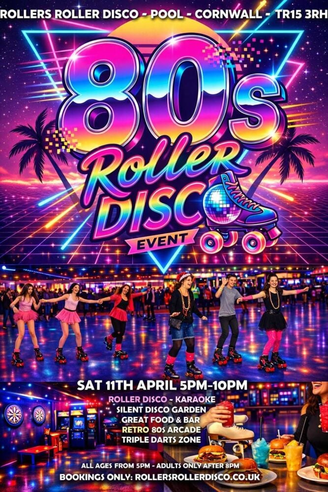 80S Roller Disco - Karaoke - Silent Disco Garden - Saturday 11th April 80S Roller Disco - Karaoke - Silent Disco Garden - Saturday 11th April
