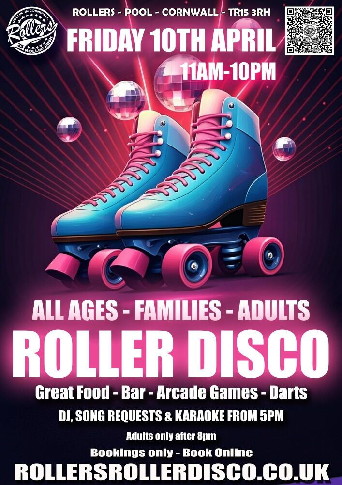 Family 10th April - Roller Disco - Cornwall