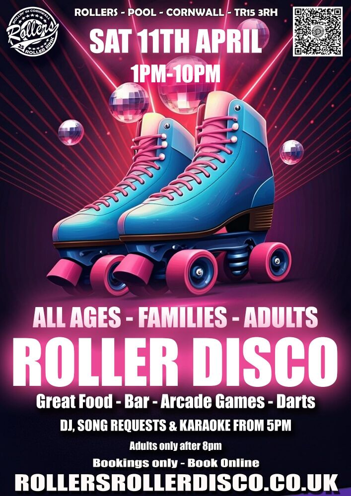 Saturday 11th April - Roller Disco - Cornwall