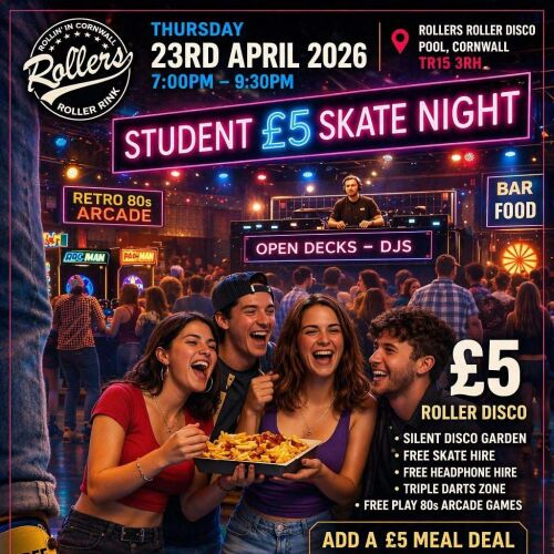 Student £5 Roll Back Skate! - Roller Disco Night - SUPER HALF PRICE TICKETS