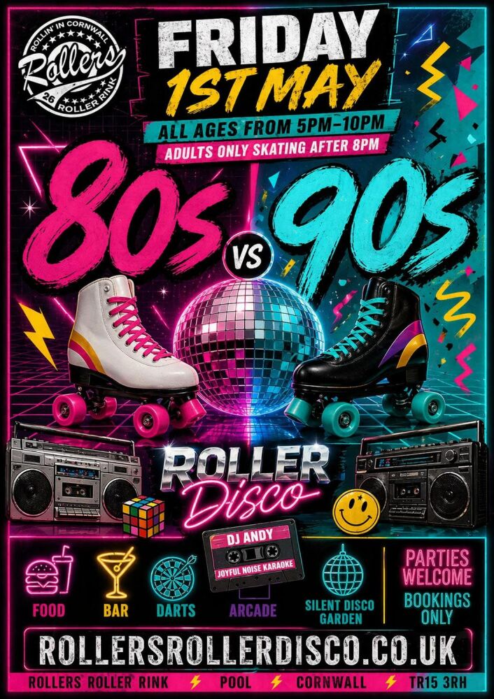 80S V 90S Roller Disco Friday 1st May