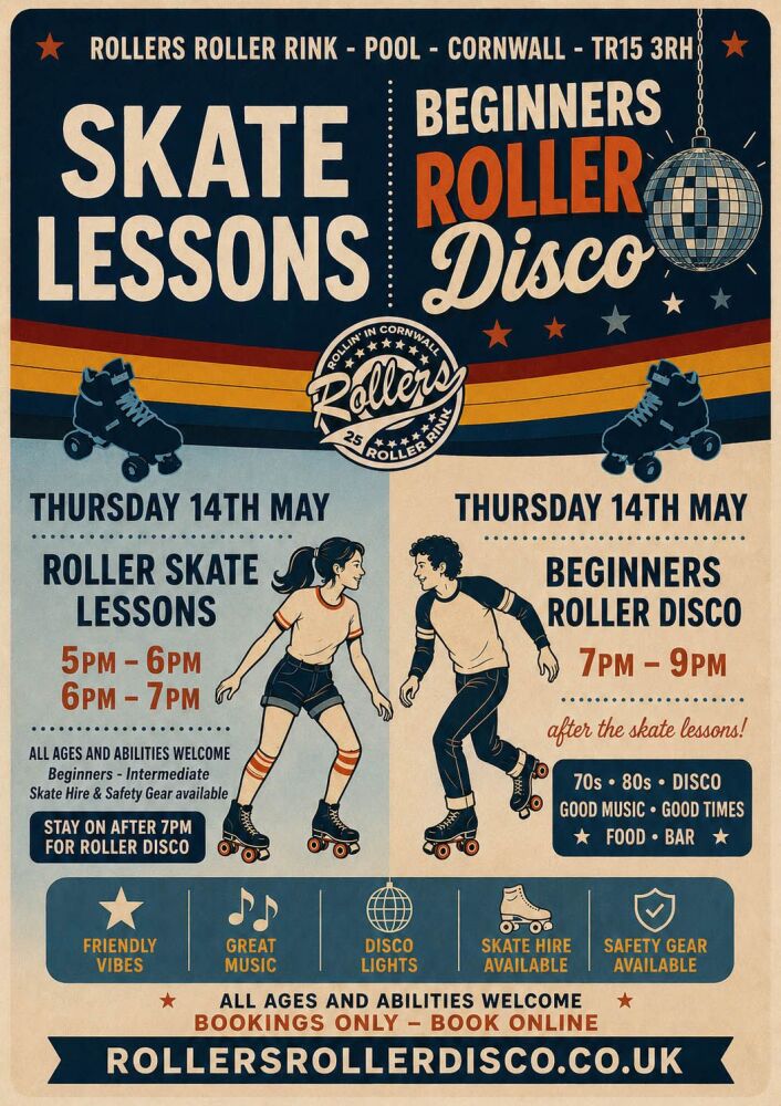 Thursday Skate Lessons &amp; Beginners Roller Disco