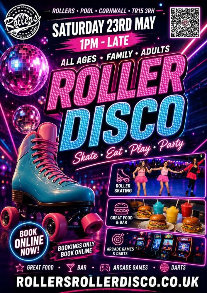 Saturday 23rd May - Family Roller Disco - Cornwall Saturday 23rd May - Family Roller Disco - Cornwall