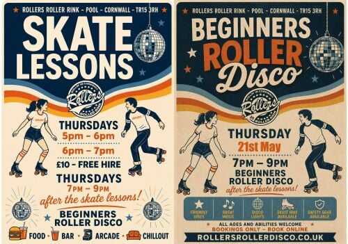 Thursday night Lessons and Beginners Skate 21st May Thursday night Lessons and Beginners Skate 21st May