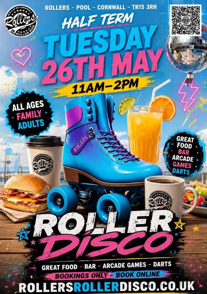 Tuesday 26th May - Roller Disco Cornwall Tuesday 26th May - Roller Disco Cornwall