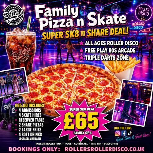 Pizza and Skate Family Deal - Friday evening special