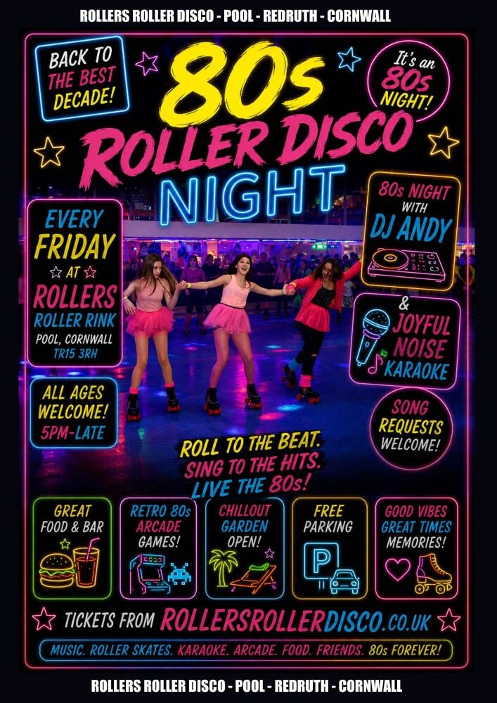 80s Roller Disco - Fridays - Summer 2026 80s Roller Disco - Fridays - Summer 2026