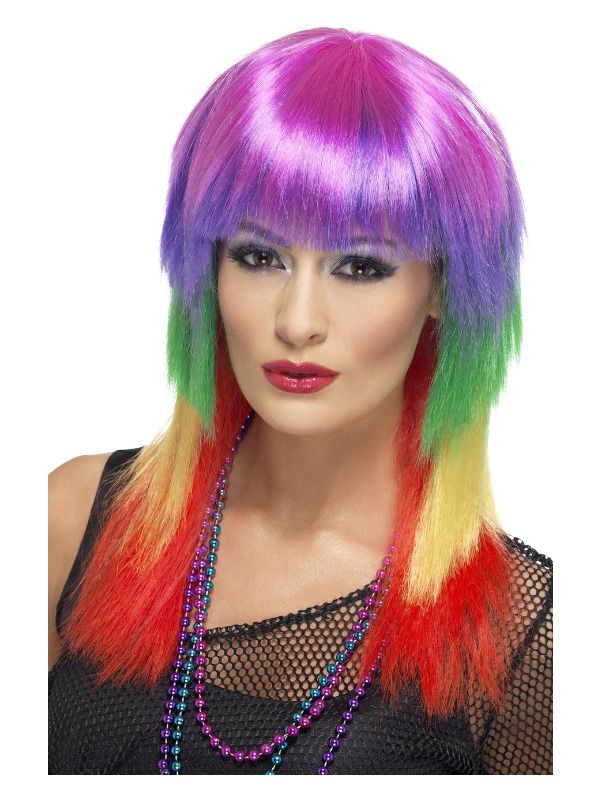 80s Rainbow Punk Wig