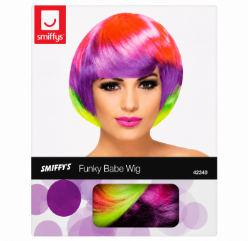 Funky Babe Wig - Neon Rainbow