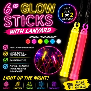 6 Inch Wrapped Glow Sticks