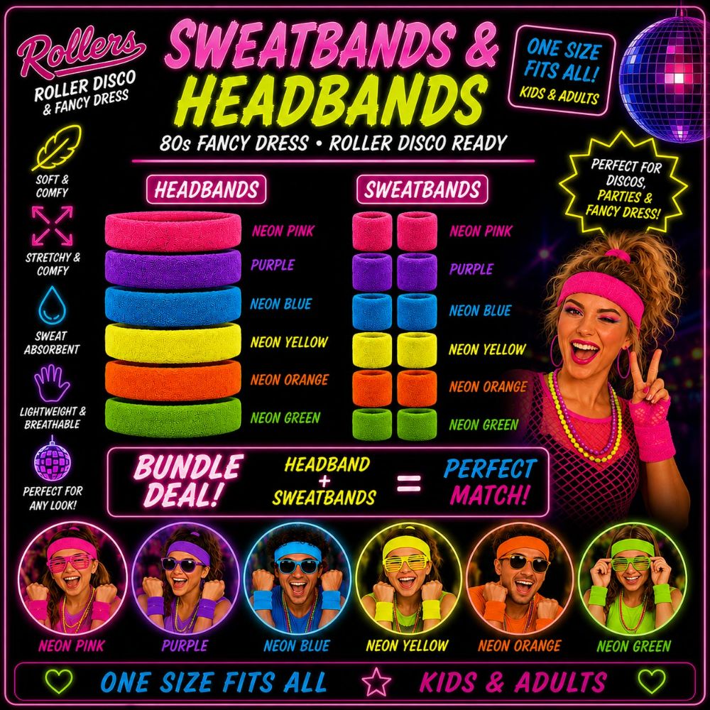 Neon Sweatbands & Headbands