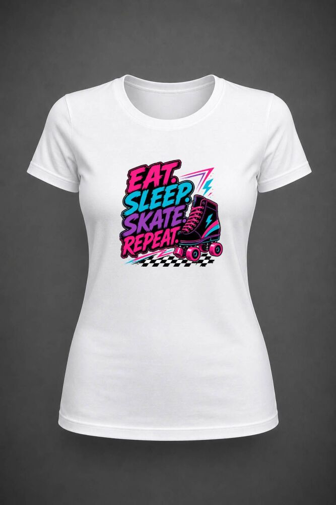 I Love Roller Disco - Womens Fitted T Shirt - S-XL