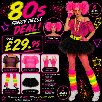 80s Girl Neon Fancy Dress deal