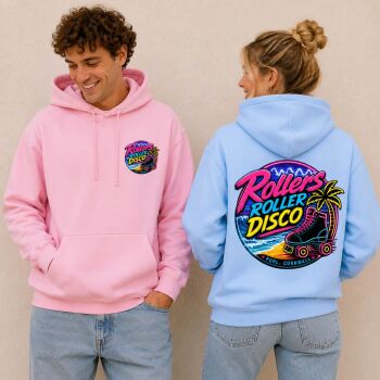 Rollers Roller Disco Tropical Skate Hoody Adults S-XL