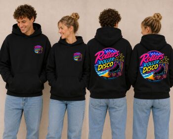 Rollers Roller Disco Tropical Skate Hoody Adults S-XL