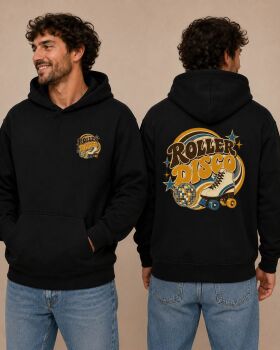 Roller Disco Retro 70s Style Hoody - Adults S-XL