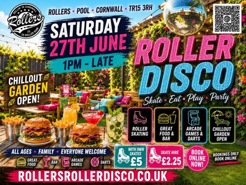 Saturday 27th June - Family Roller Discoi Saturday 27th June - Family Roller Discoi