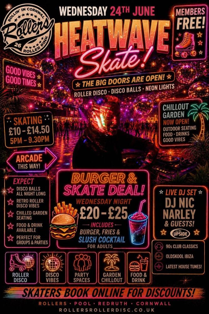 Heatwave House Night - Shire 92+ - Wednesday 24th June 2026 - Rollers Rolle Heatwave House Night - Shire 92+ - Wednesday 24th June 2026 - Rollers Rolle