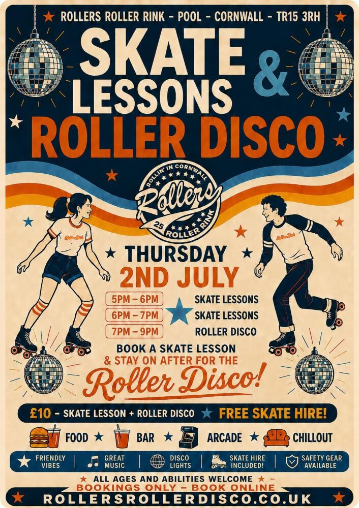 Skate Lessons &amp; Roller Disco Thursday 2nd July 2026