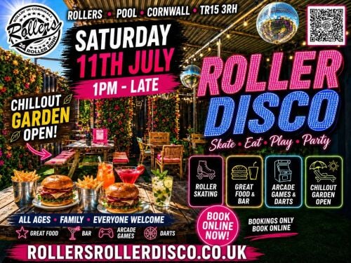 Saturday 11th July - All Ages Family Roller Disco - 2026 Saturday 11th July - All Ages Family Roller Disco - 2026