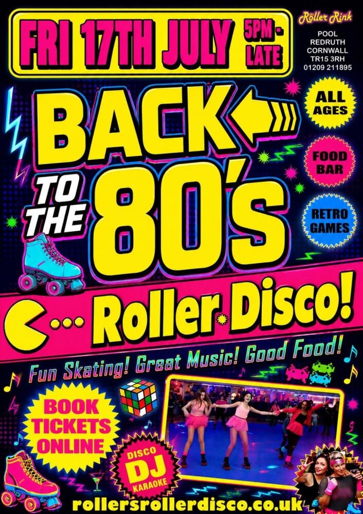 Back to the 80s Roller Disco - Friday 17th July Back to the 80s Roller Disco - Friday 17th July
