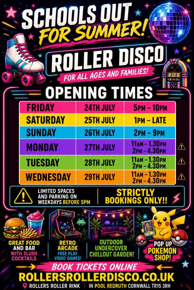 Summer Holidays Roller Disco - Cornwall WK1