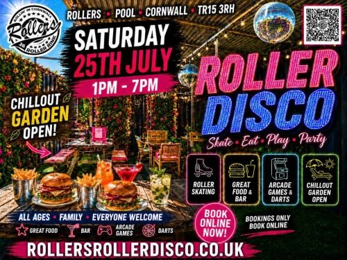 Saturday 25th July - Family Roller Disco 1pm-7pm Saturday 25th July - Family Roller Disco 1pm-7pm