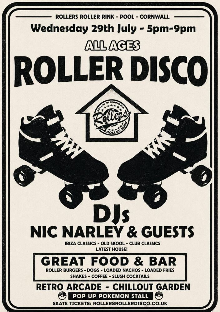 Wednesday 29th July - Roller Disco - Djs - Bar - Pokemon