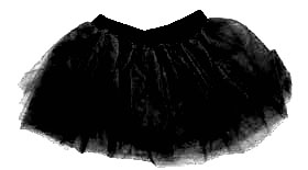 80s Fancy Dress Tutu - Black (M 8-14)