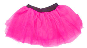 Childs 80s Fancy Dress Tutu - Neon Pink