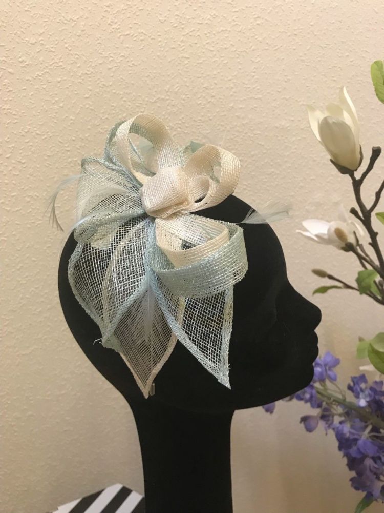 Two tone fascinator made from petals & loops