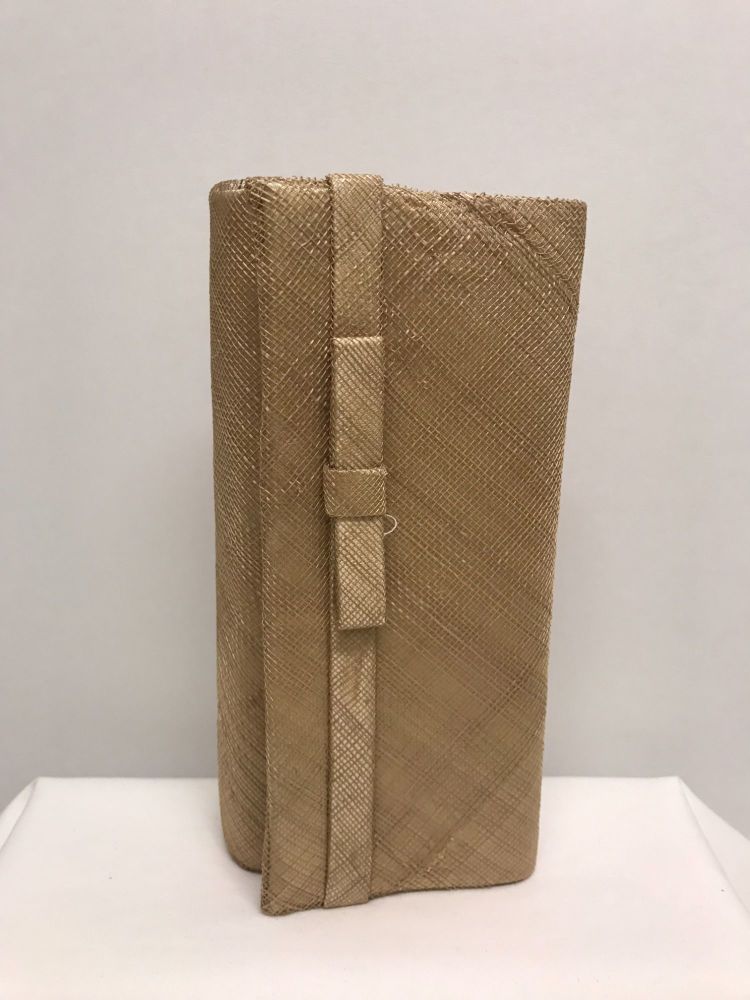 Gold clutch bag