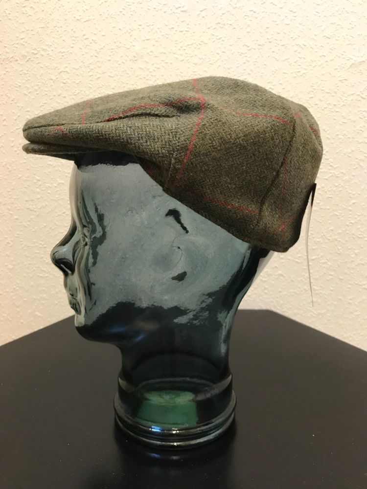 Denton Cheshire Green Check Flat Cap