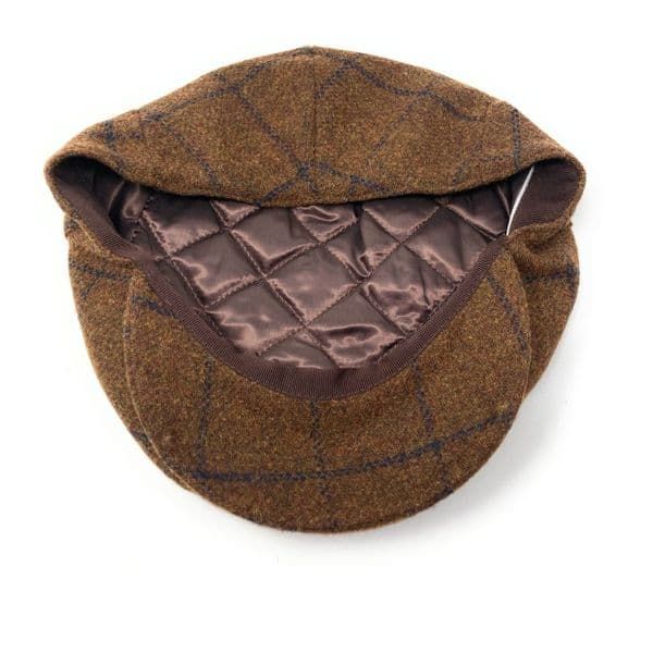 Denton Brown Check Cheshire Flat Cap inside