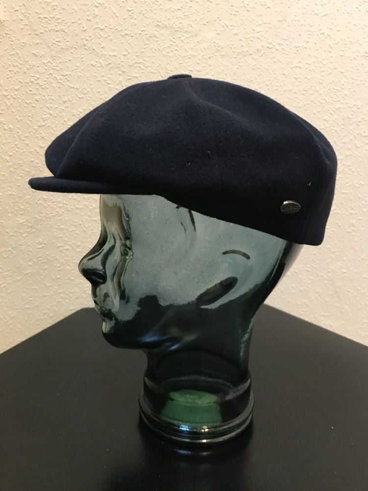 Bailey of Hollywood Navy Galvin Wool Newsboy Cap