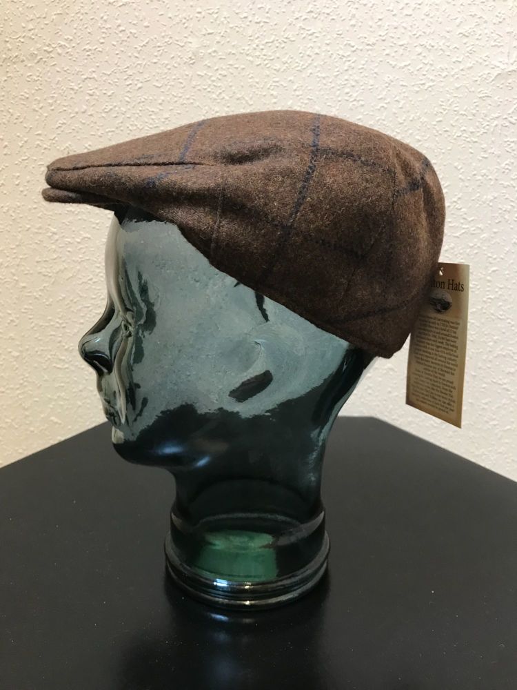 Denton Cheshire Brown Check Flat Cap - BR95