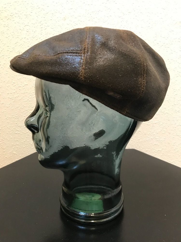 Bailey Dark Brown Leather Taxten Cap