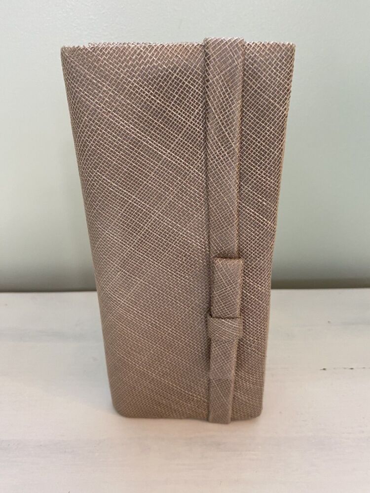Taupe clutch bag