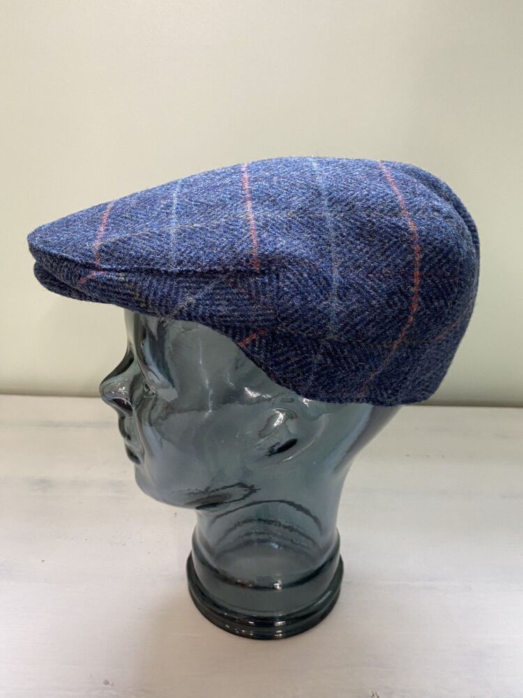 Denton Blue Check Cheshire Flat Cap (BL107)