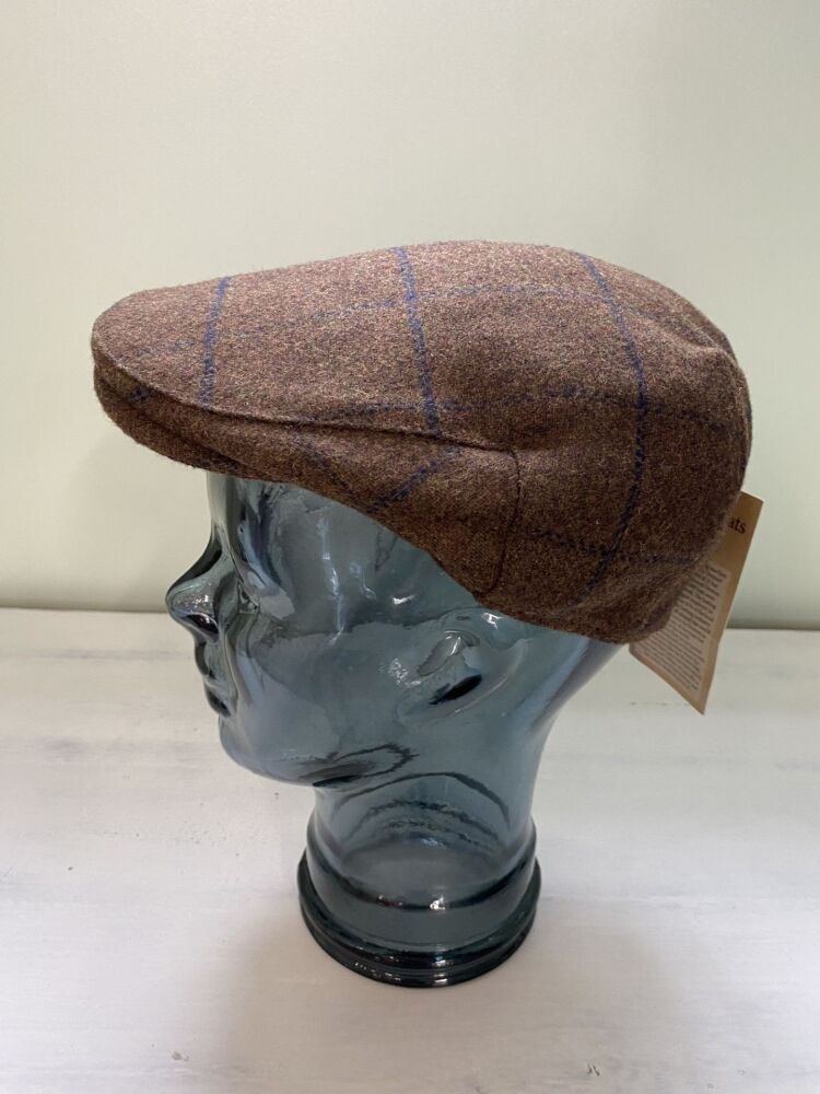 Denton Brown Check Cheshire Flat Cap (BR95)