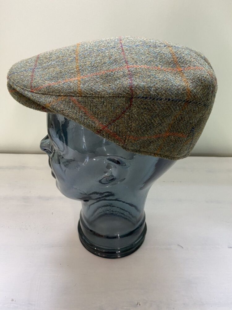 Denton Green Check Tweed Cheshire Flat Cap (GR109)