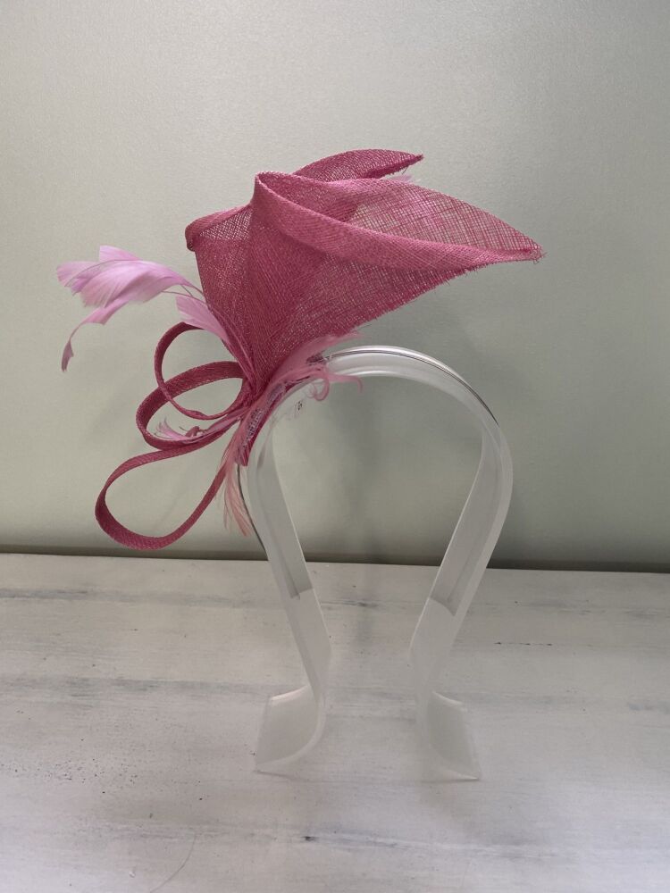 Rose Pink handmade fascinator