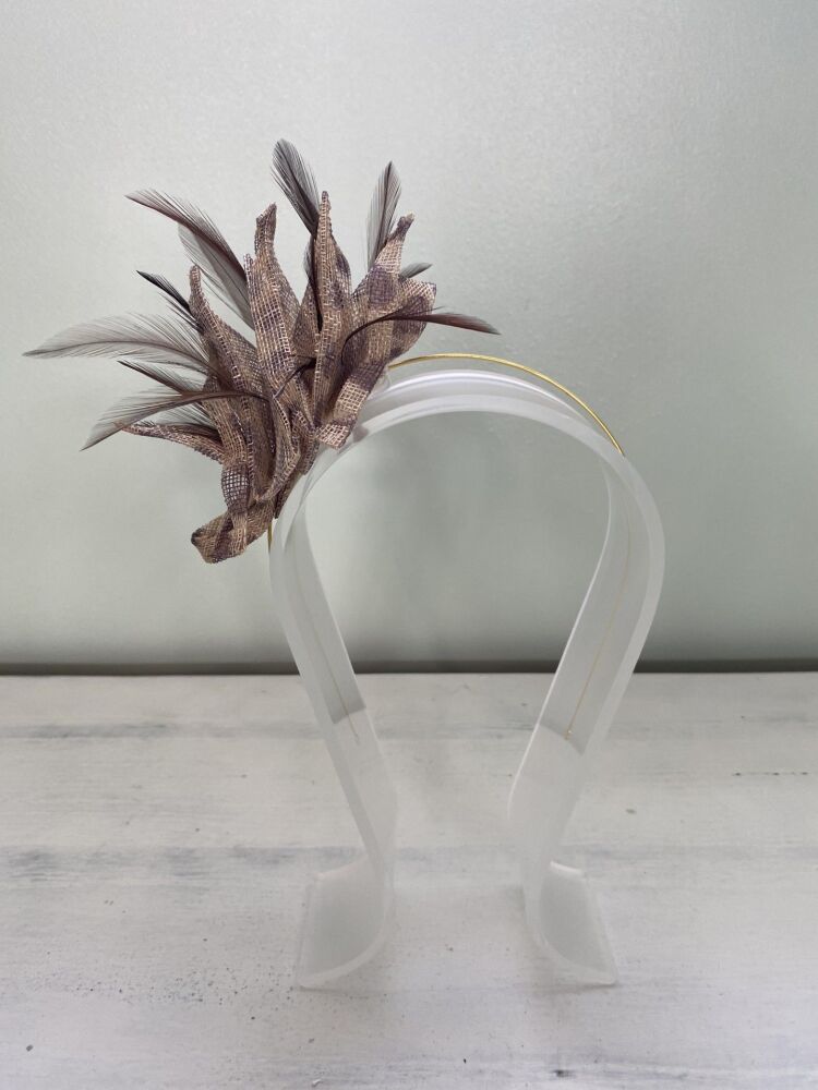 Brown spot handmade fascinator