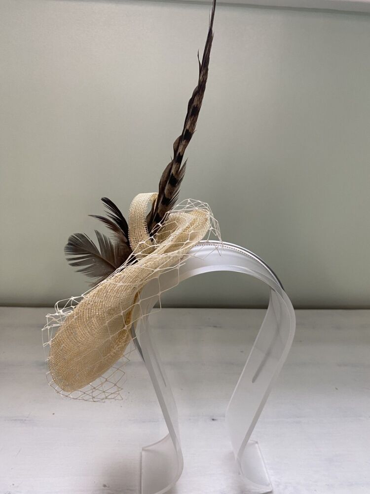 Lemon with pheasant feather front