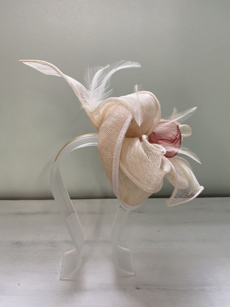 Cream handmade fascinator