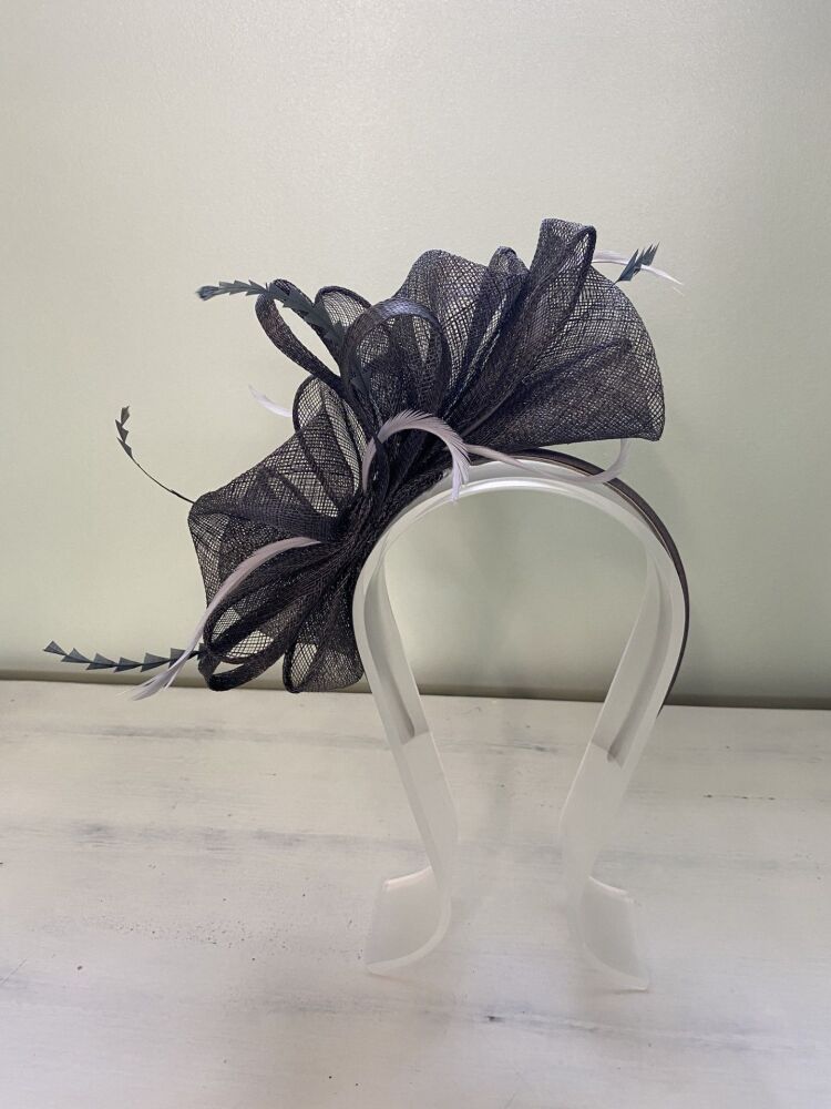 Grey handmade fascinator