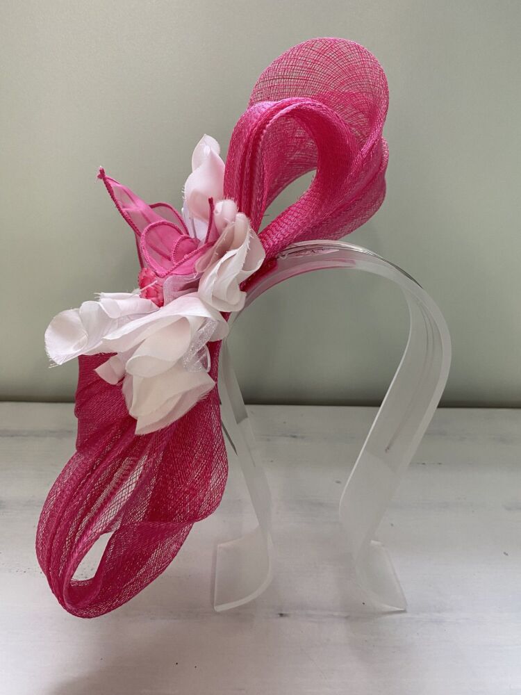 Cerise large handmade fascinator